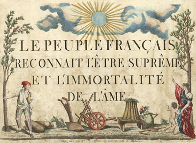 Le peuple franais reconnat l'tre suprme et l'immortalit de l'me