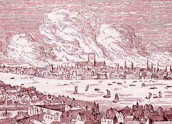 Le grand incendie de Londres de 1666